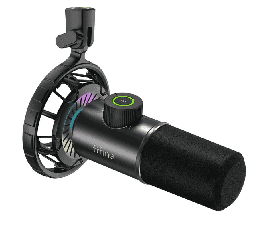 Fifine K658 USB Mikrofon RGB Svart