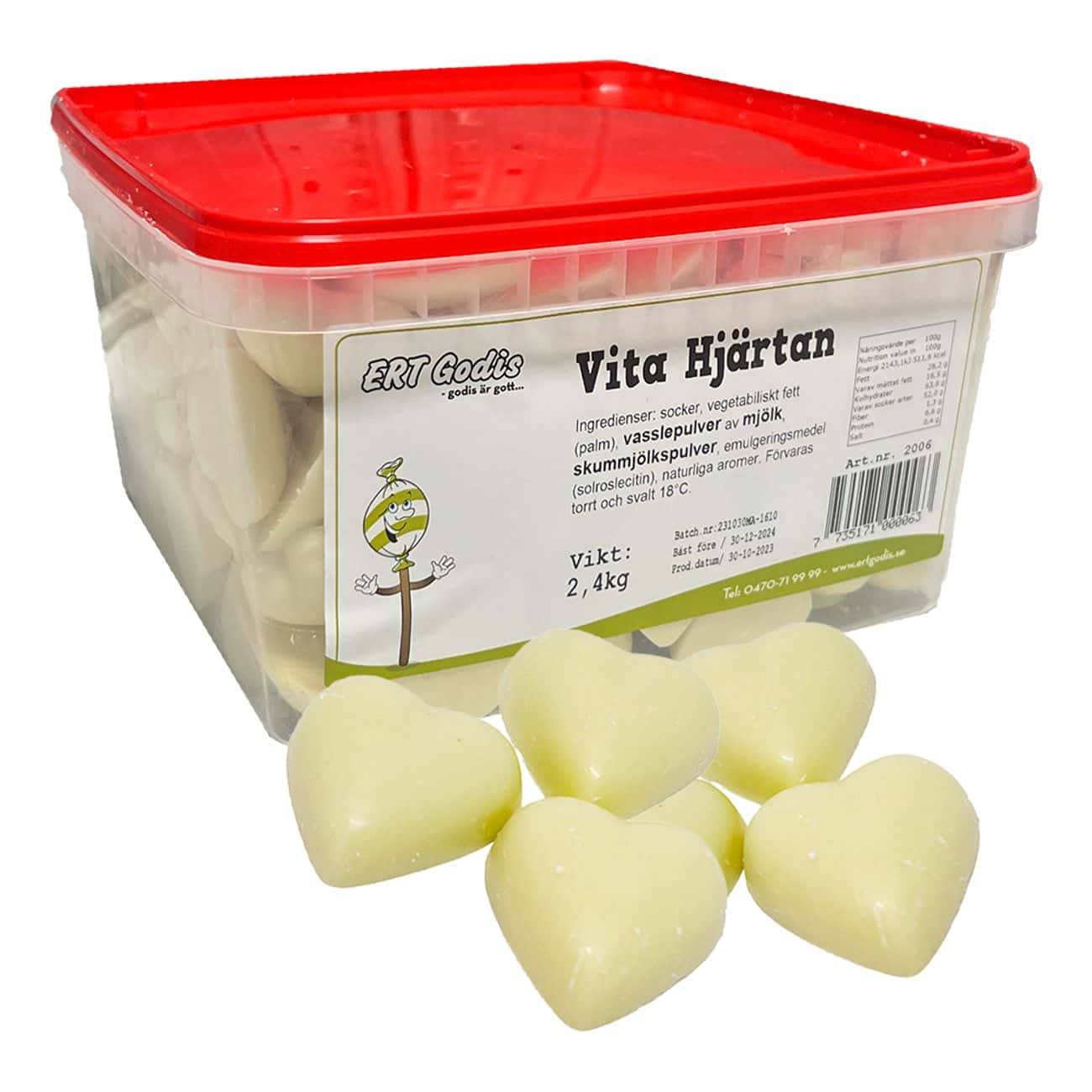 Vita Hjärtan Storpack Godis