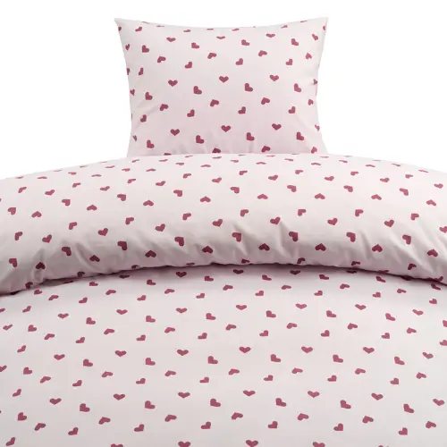 Bäddset 2-delar Hjärtrud Rosa