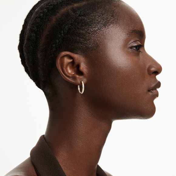 Sommerset Small White Gold Hoop Earrings