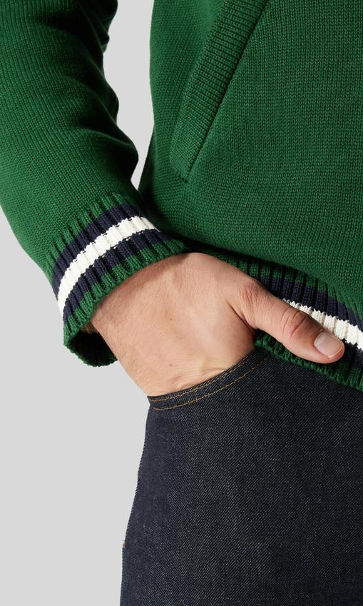 GANT Grön Graphic Full Zip Cardigan