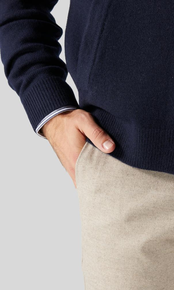 Morris Stockholm Hertford Merinocardigan Marinblå