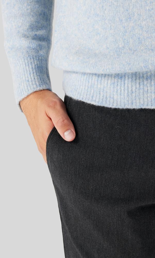 NN07 Hope Boucle Yarn Polo Ljusblå Herr