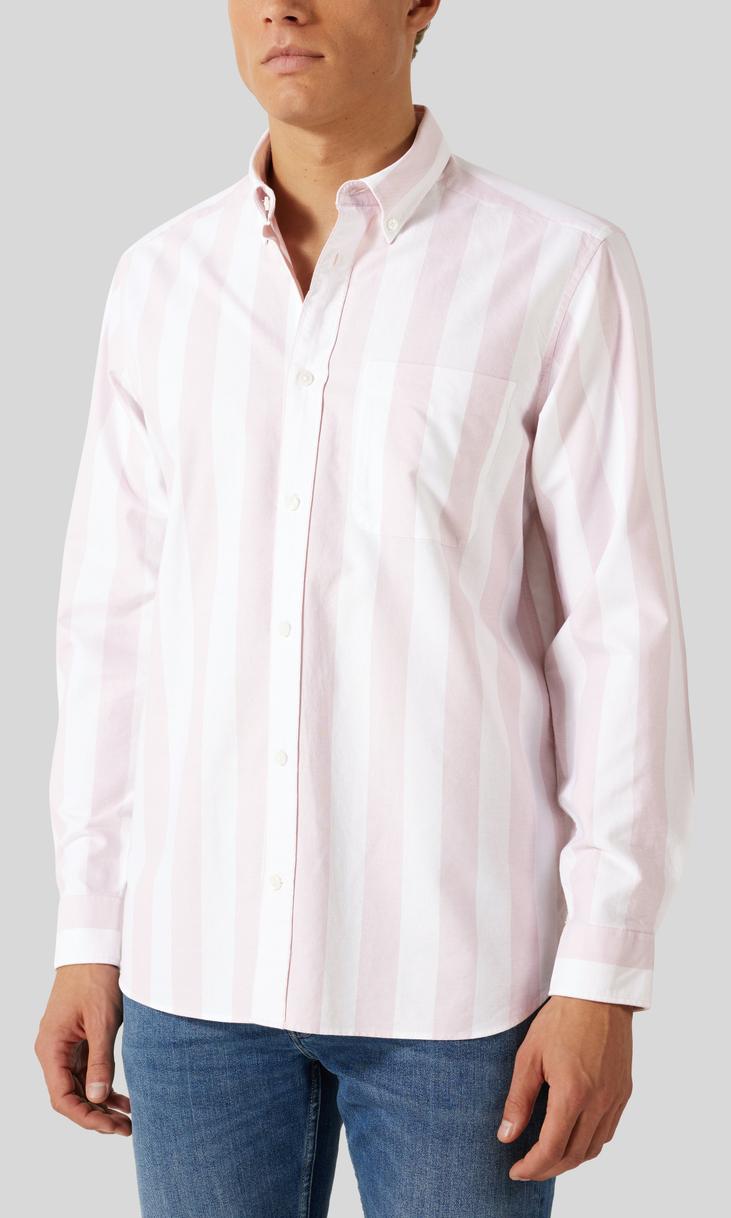 These Glory Days Randig Oxfordskjorta Ljusrosa