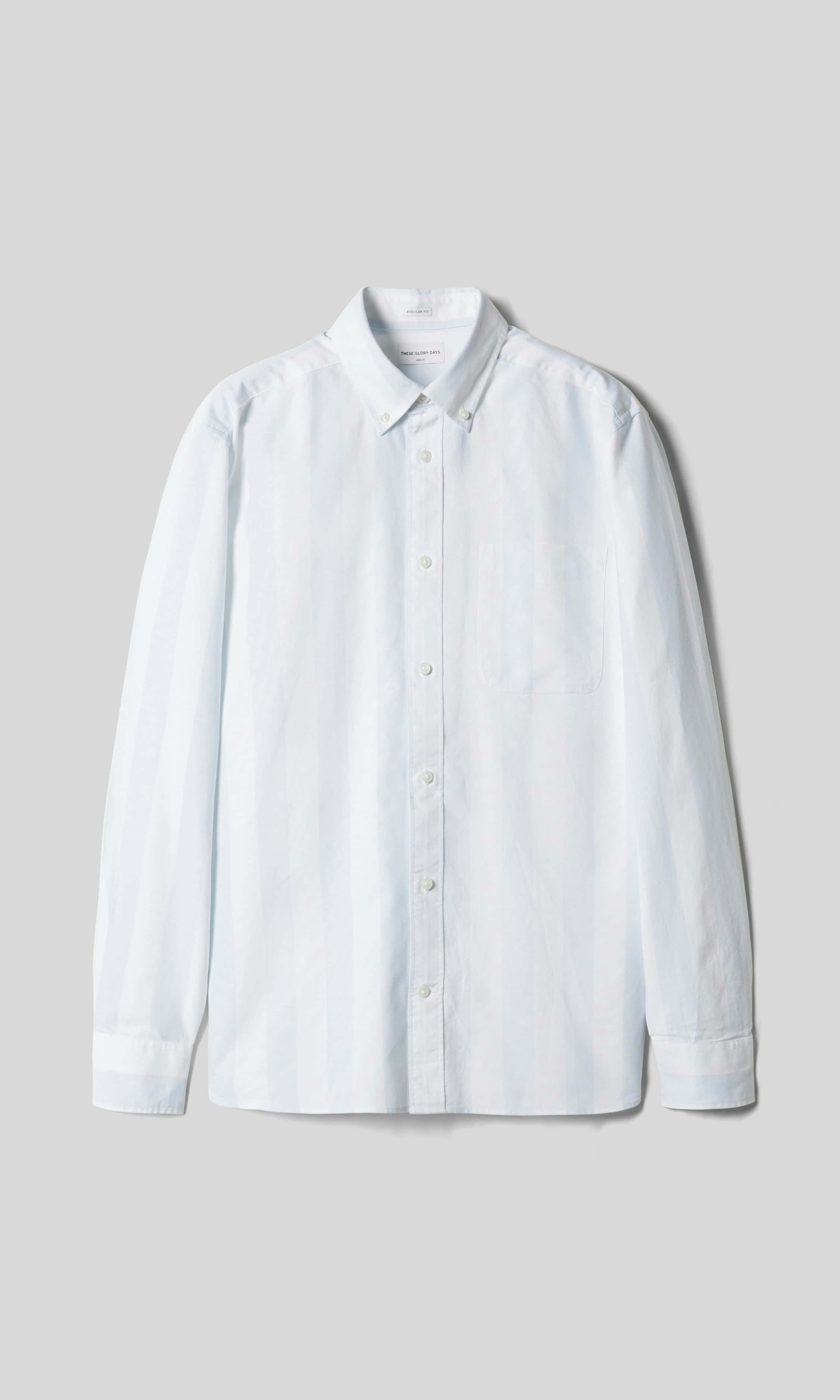 These Glory Days Randig Oxfordskjorta Ljusrosa