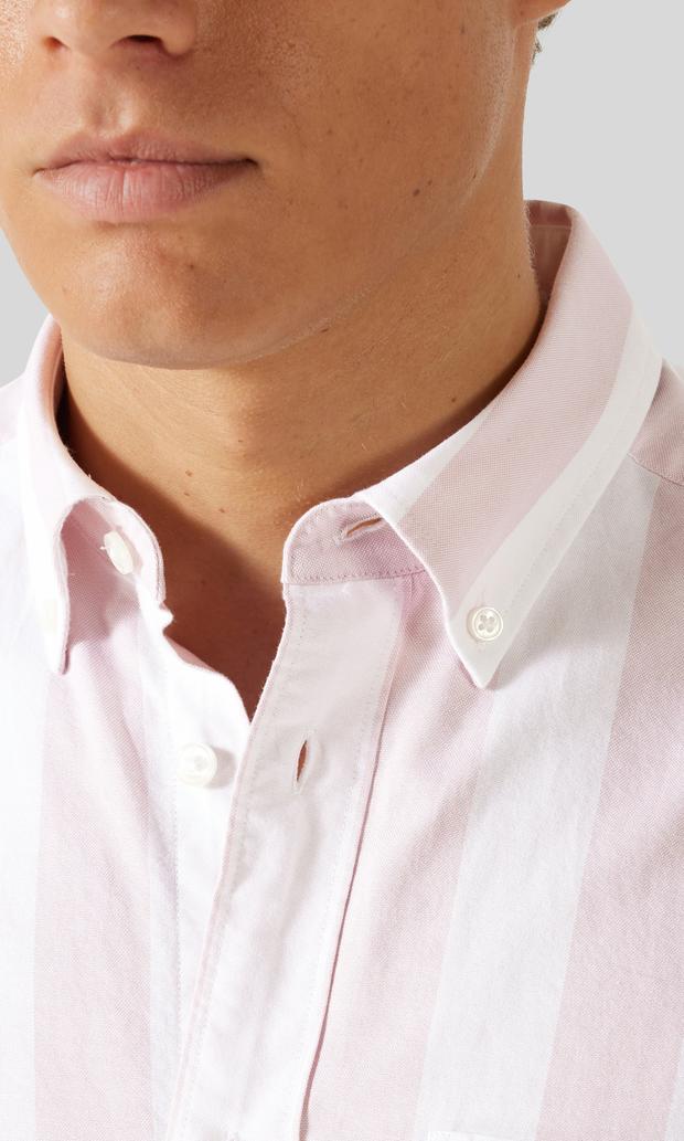 These Glory Days Randig Oxfordskjorta Ljusrosa