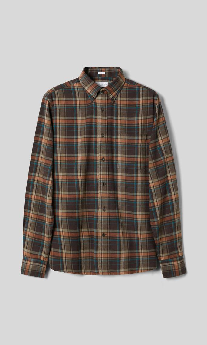 These Glory Days Elmer Rutig Flanellskjorta Mörkgrå