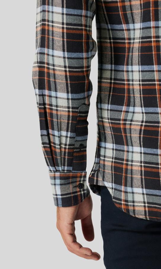 These Glory Days Elmer Rutig Flanellskjorta Mörkgrå