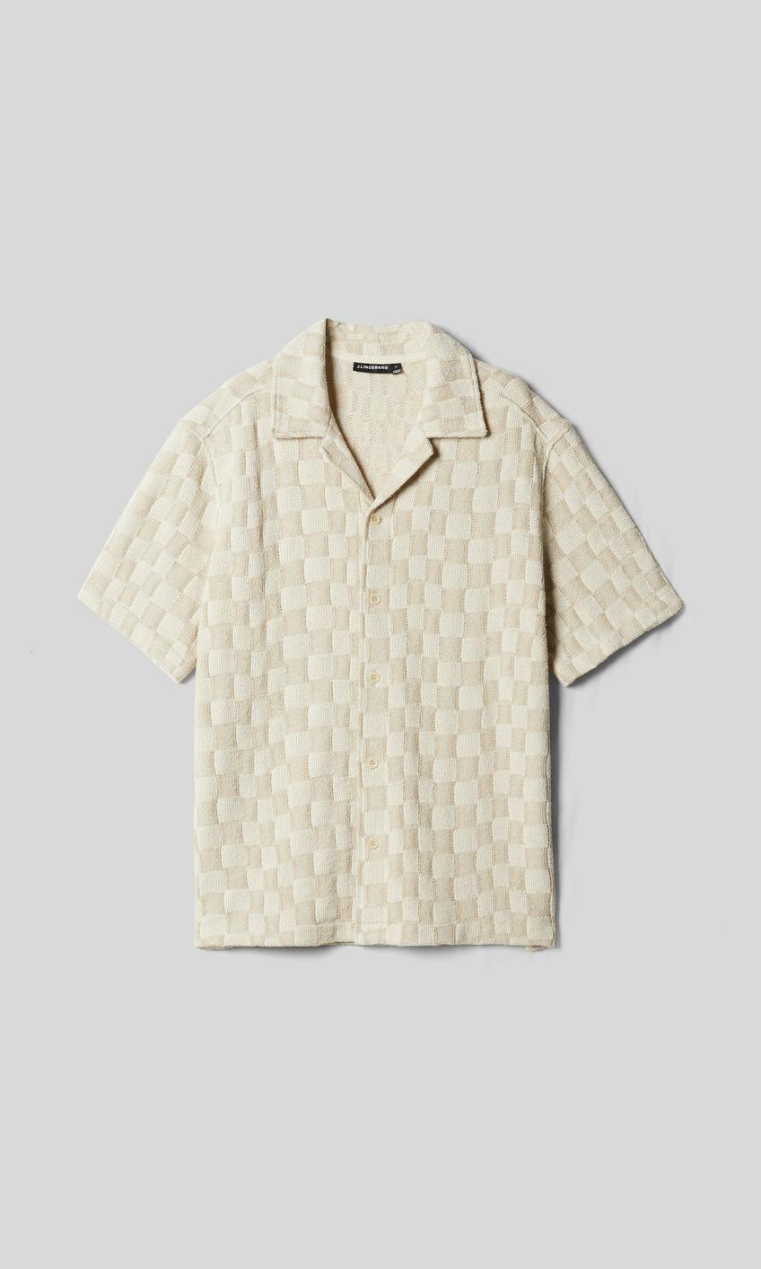 J.Lindeberg Torpa Beige Resortskjorta Herr