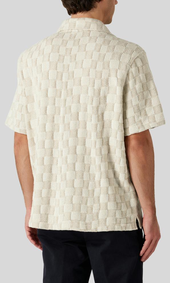 J.Lindeberg Torpa Beige Resortskjorta Herr