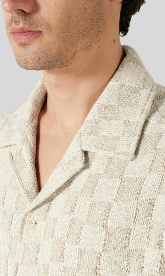 J.Lindeberg Torpa Beige Resortskjorta Herr