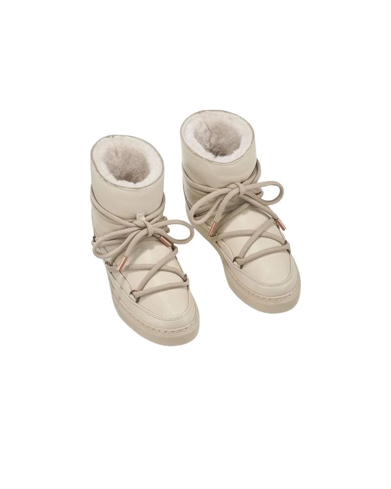 Inuikii Full Leather Cream Winter Sneakers