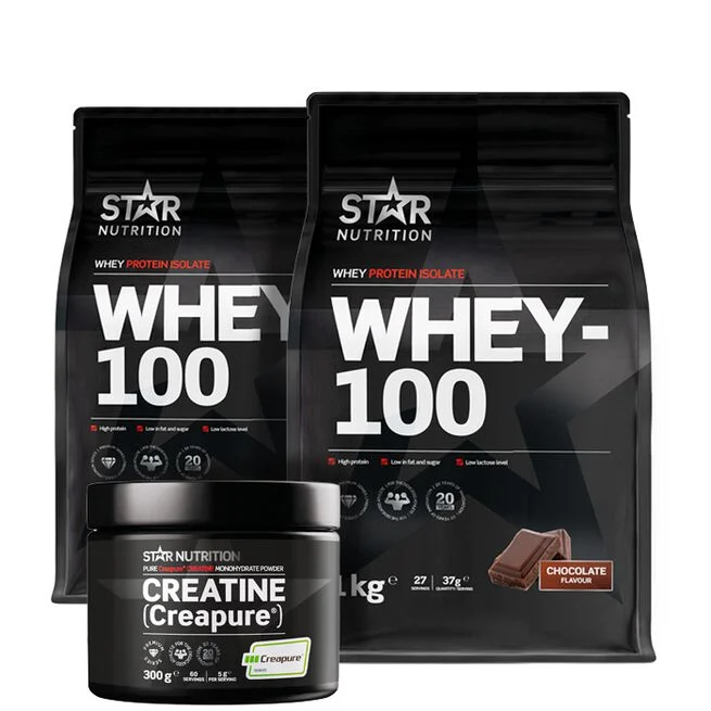 Whey-100 Vassleprotein med Kreatin Creapure
