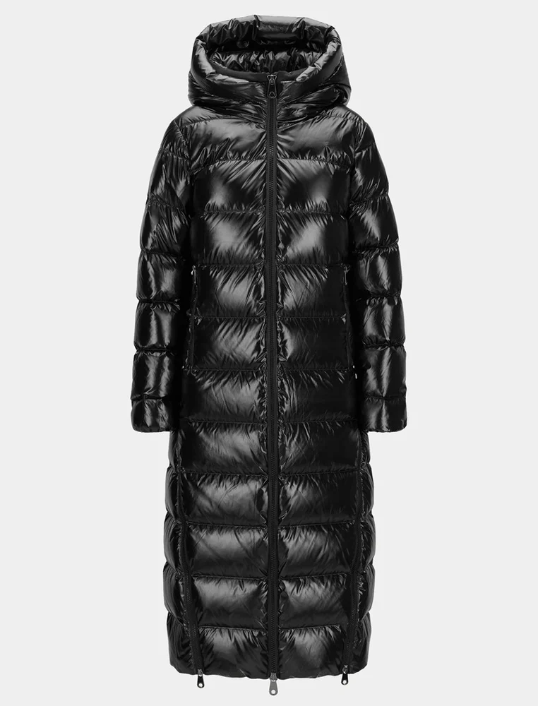 Monel Long Black Metallic Val Jacket