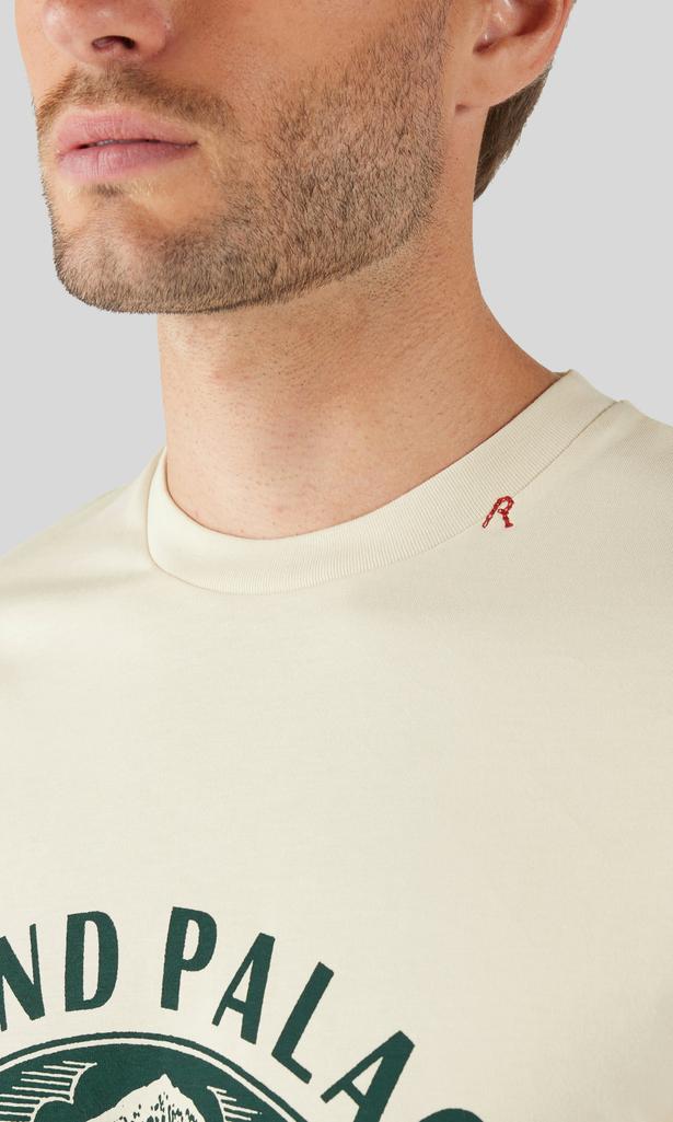 Replay Off White T-Skjorta Herr
