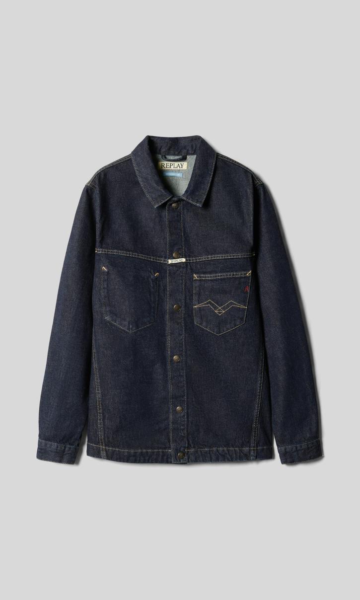 Replay Mörkblå Jeansjacka för Herr