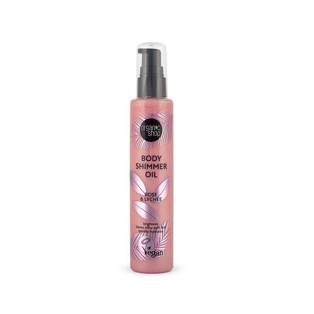 Organic Shop Body Shimmer Oil Rose & Lychee