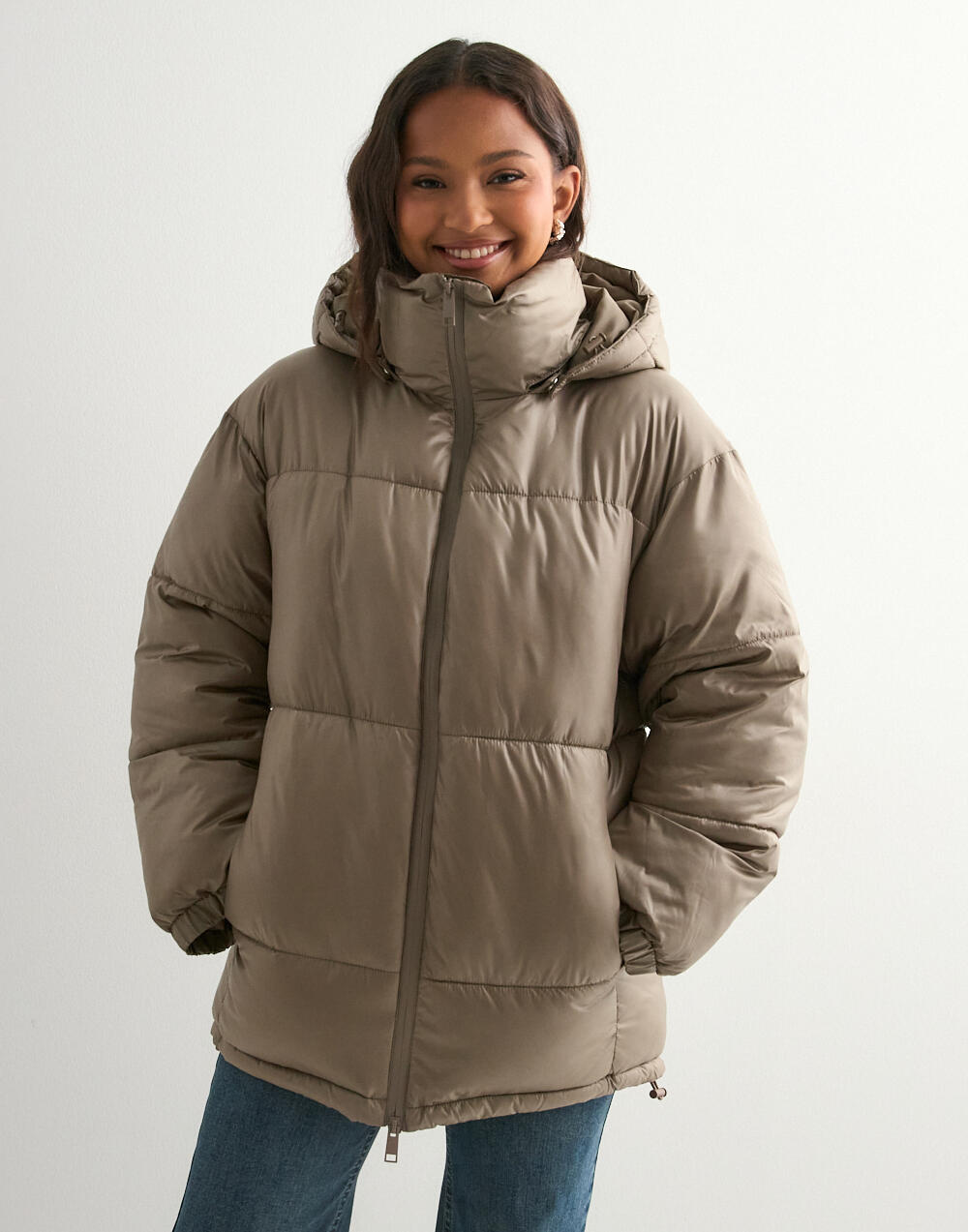 Nelly Volume Precious Puffer Jacket Brown