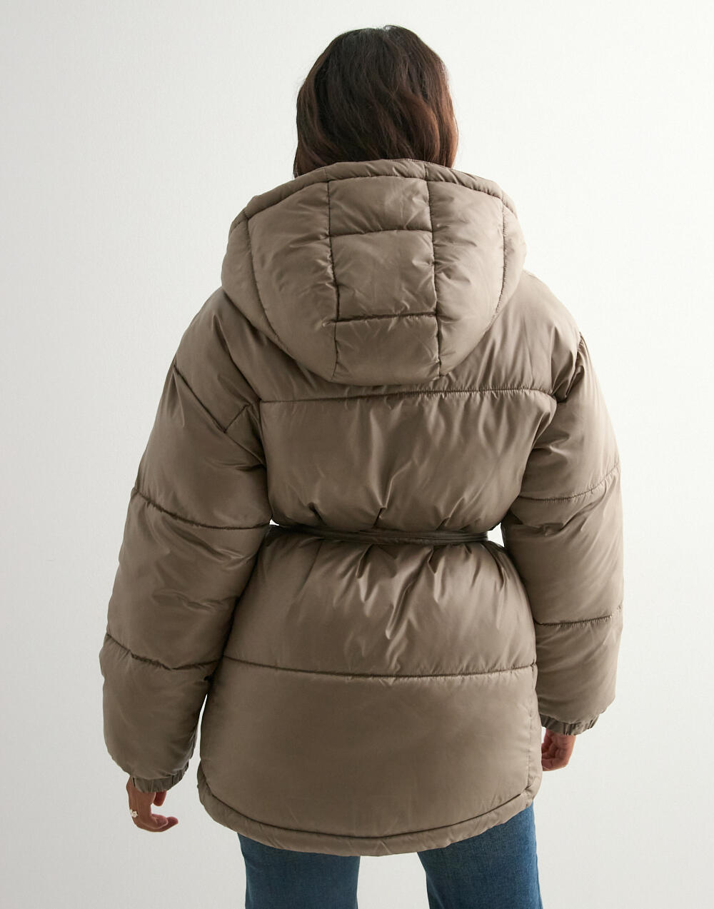 Nelly Volume Precious Puffer Jacket Brown