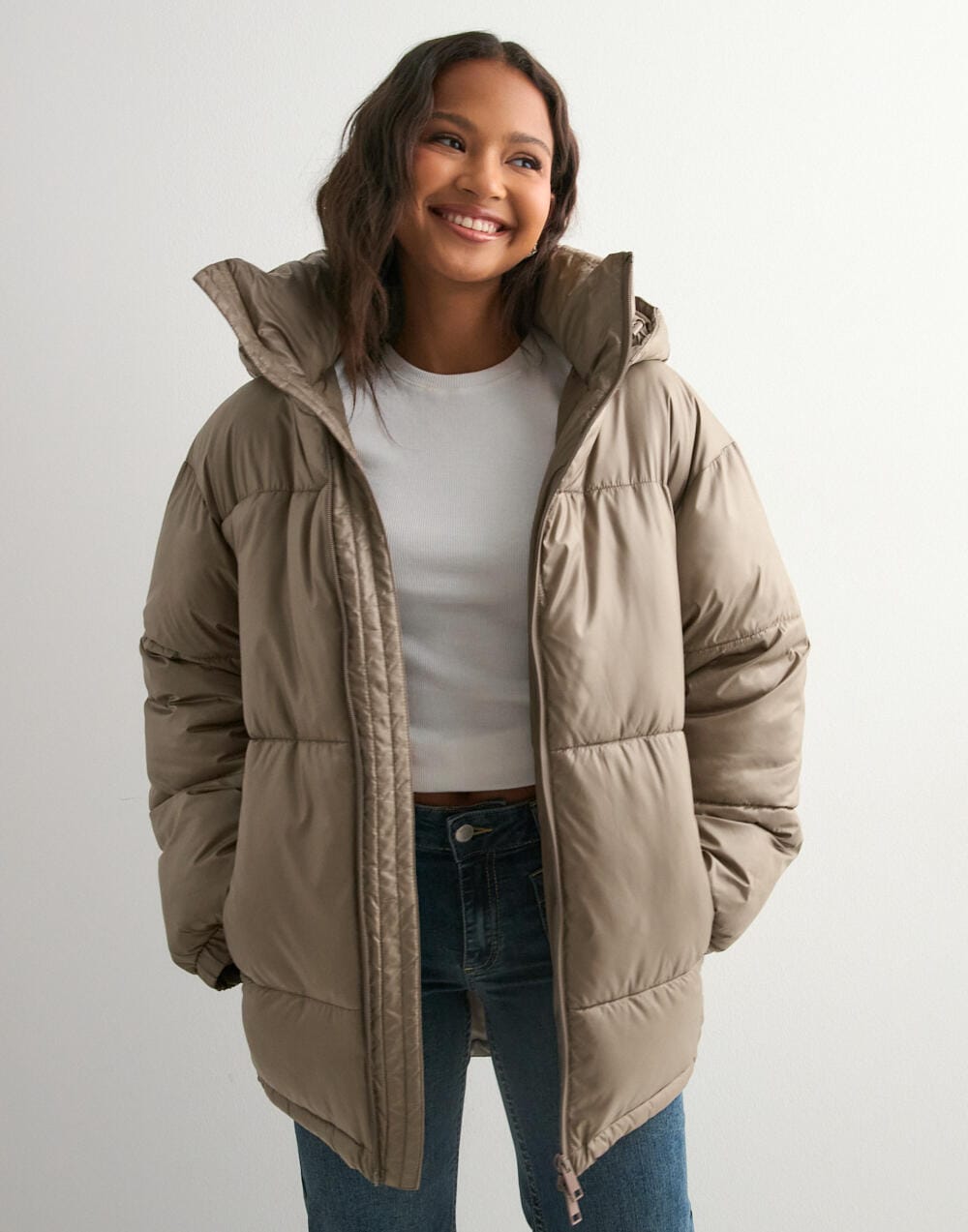 Nelly Volume Precious Puffer Jacket Brown