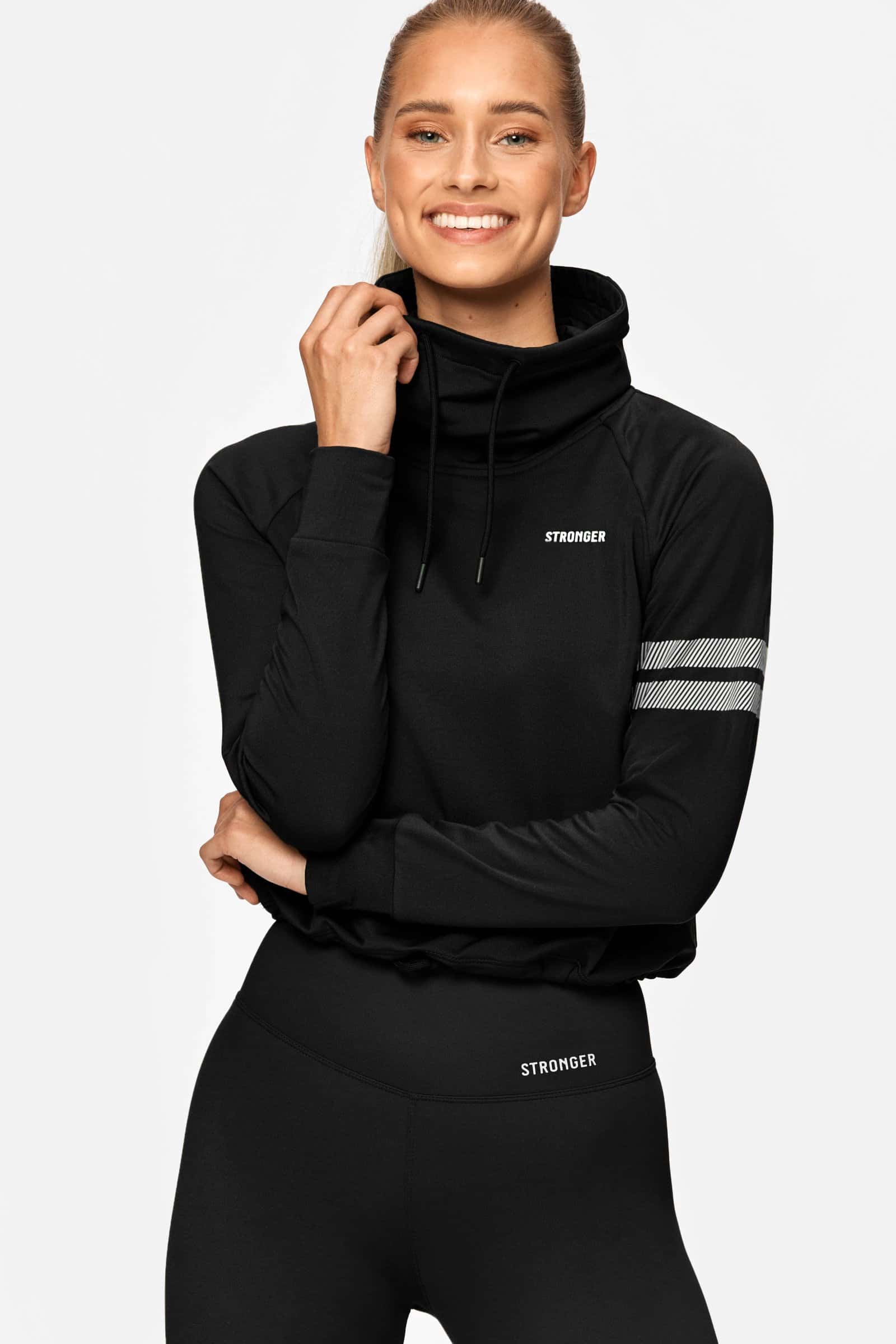 Signature Black Turtleneck Quick-Dry Top