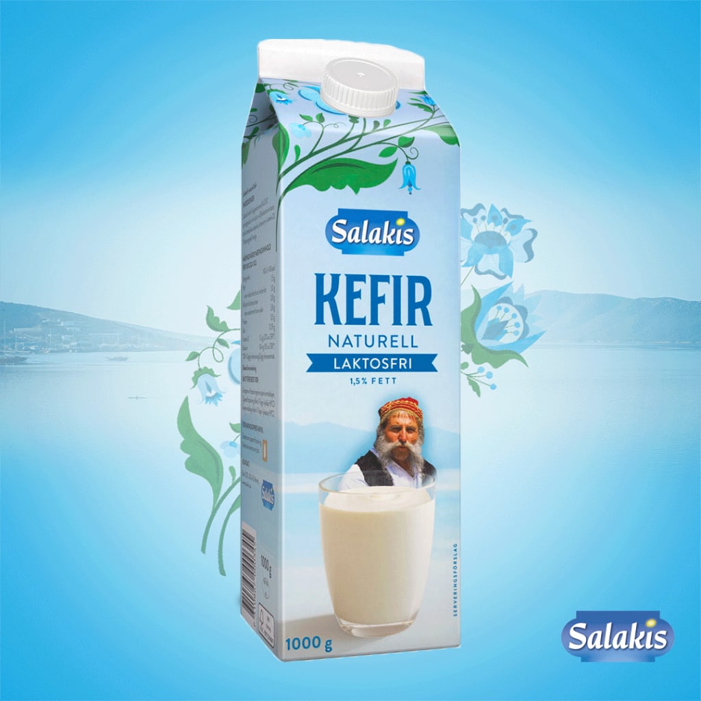 Salakis Laktosfri Kefir Naturell 1,5 % 1 l. 