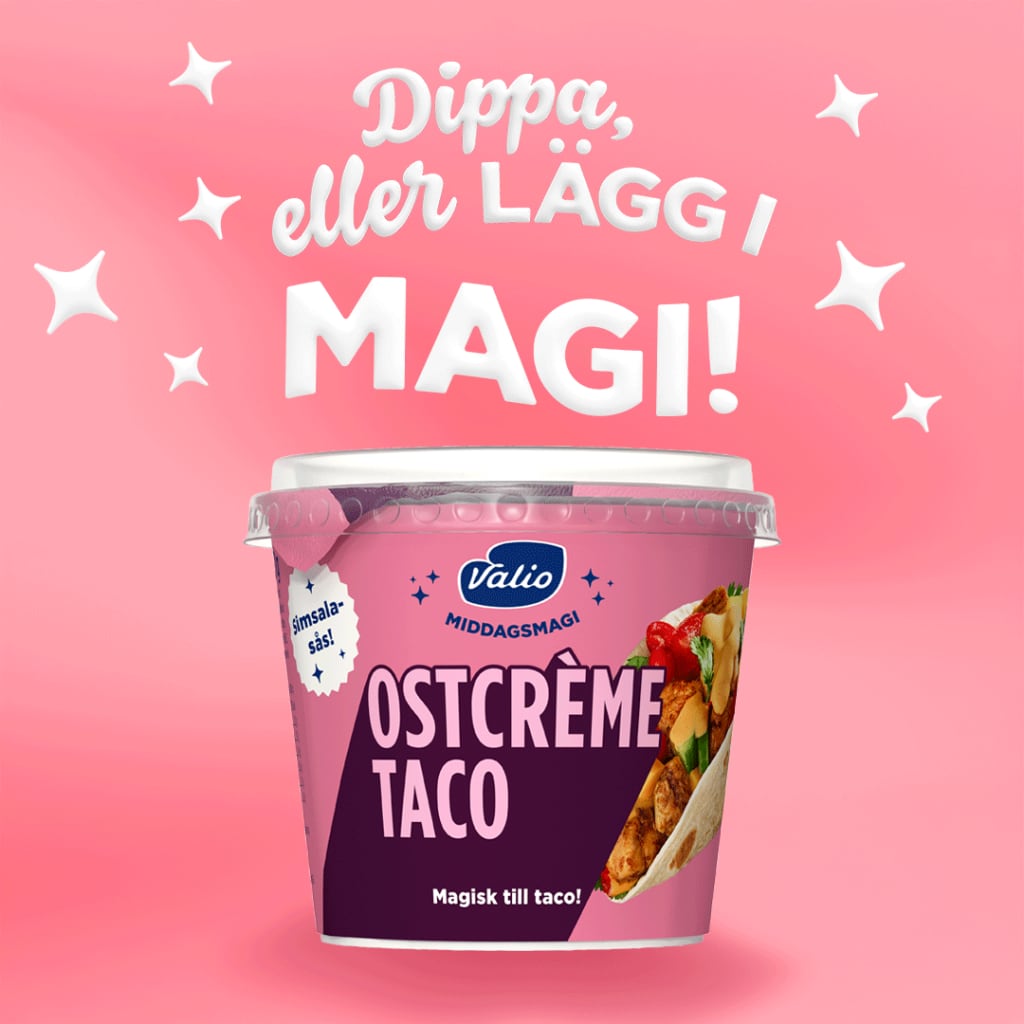 15 kr Cashback Valio Middagsmagi Taco Ostcrème