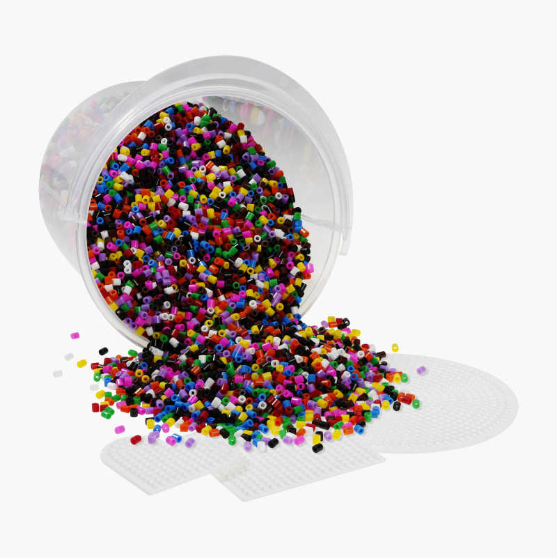 Pärlhink med 15 000 färgglada pärlor