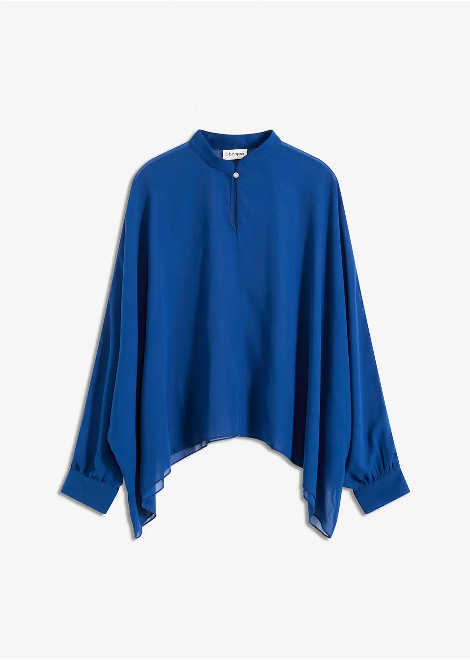Elegant chiffongtunika i puderblå