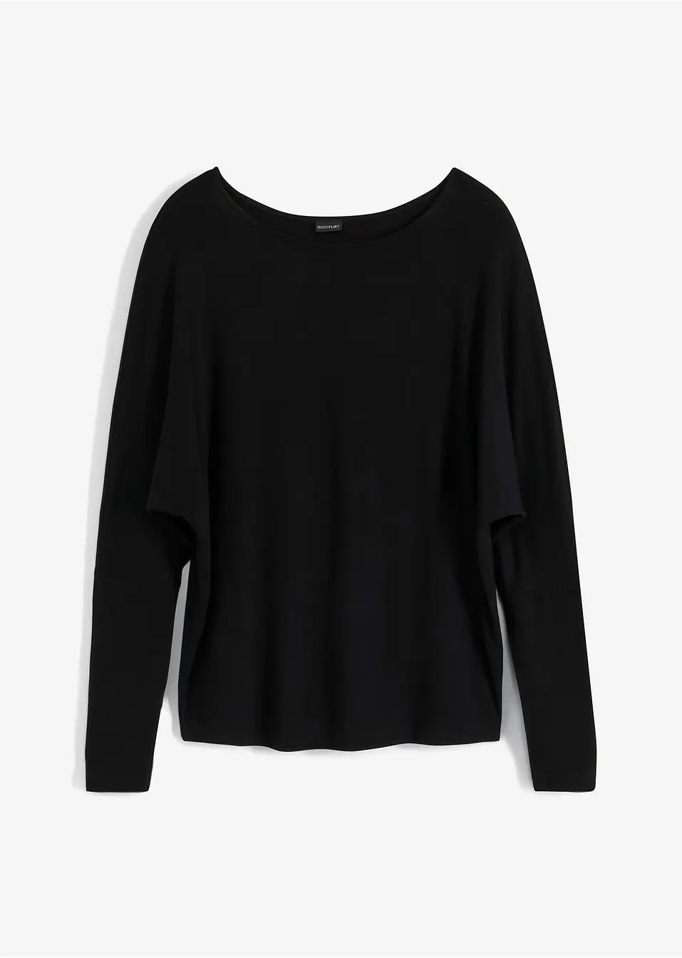 Elegant svart topp med rund hals