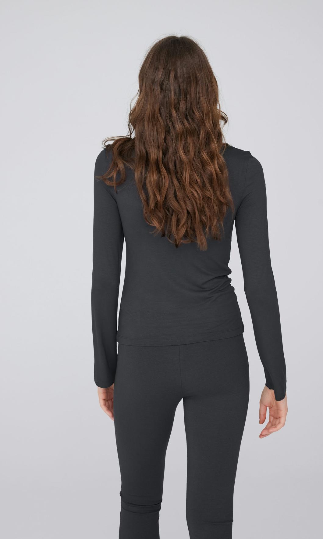Mörkgrå Soft Longsleeve för Dam