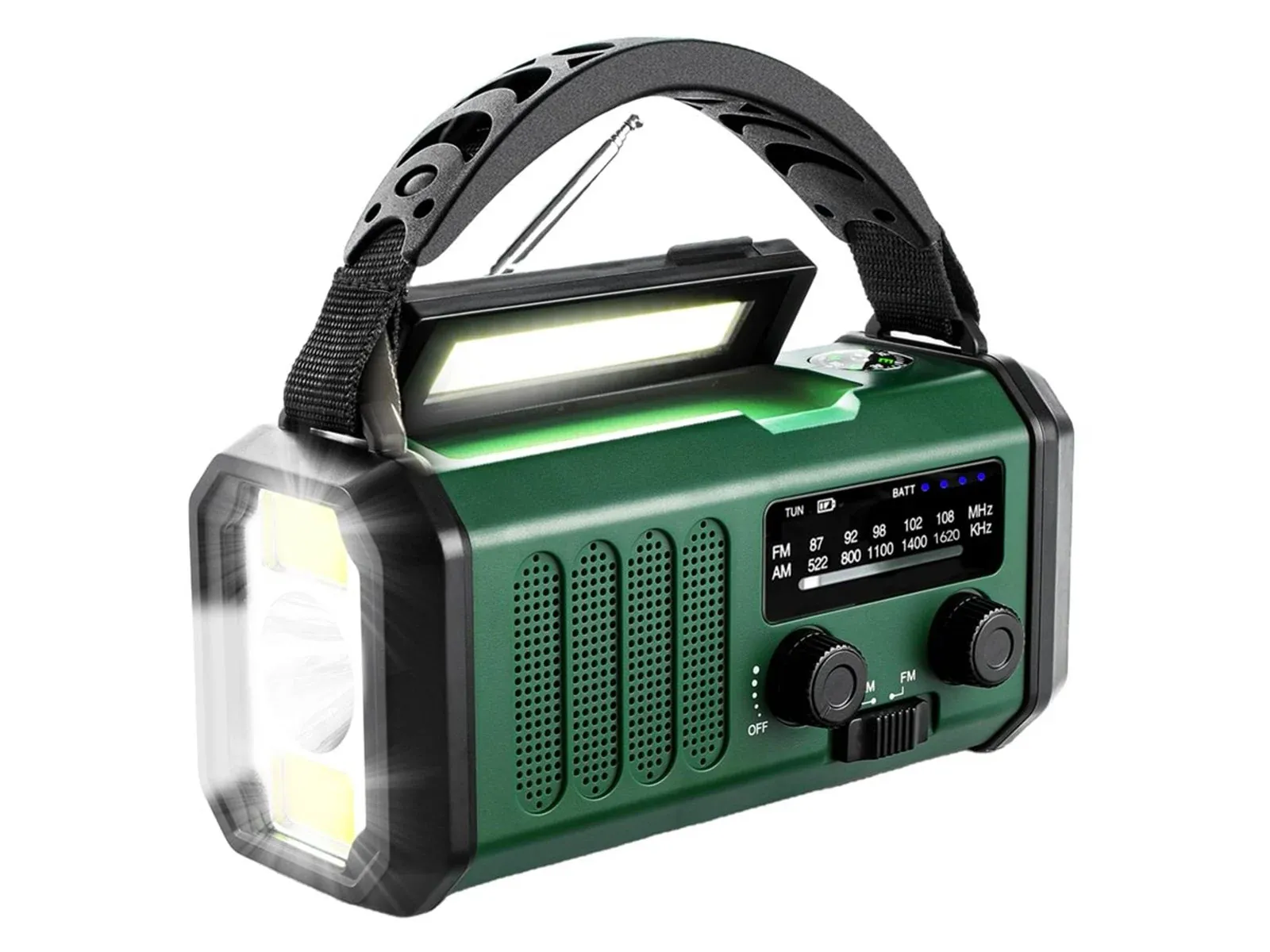 Lippa Emergency Radio - Solar - Dynamo - Compass - 10.000 mAh Power