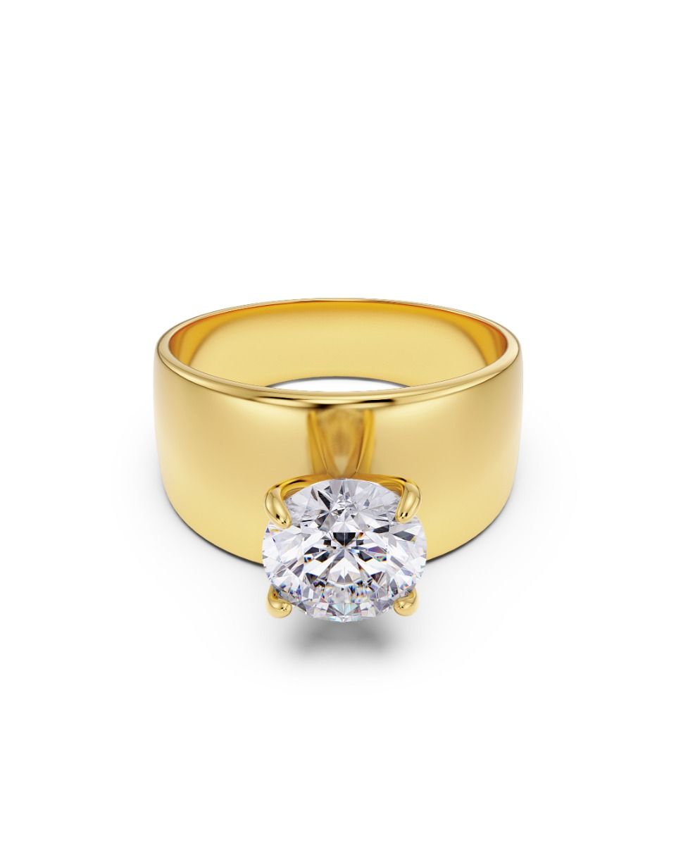 Elegant Gold Solo Ring
