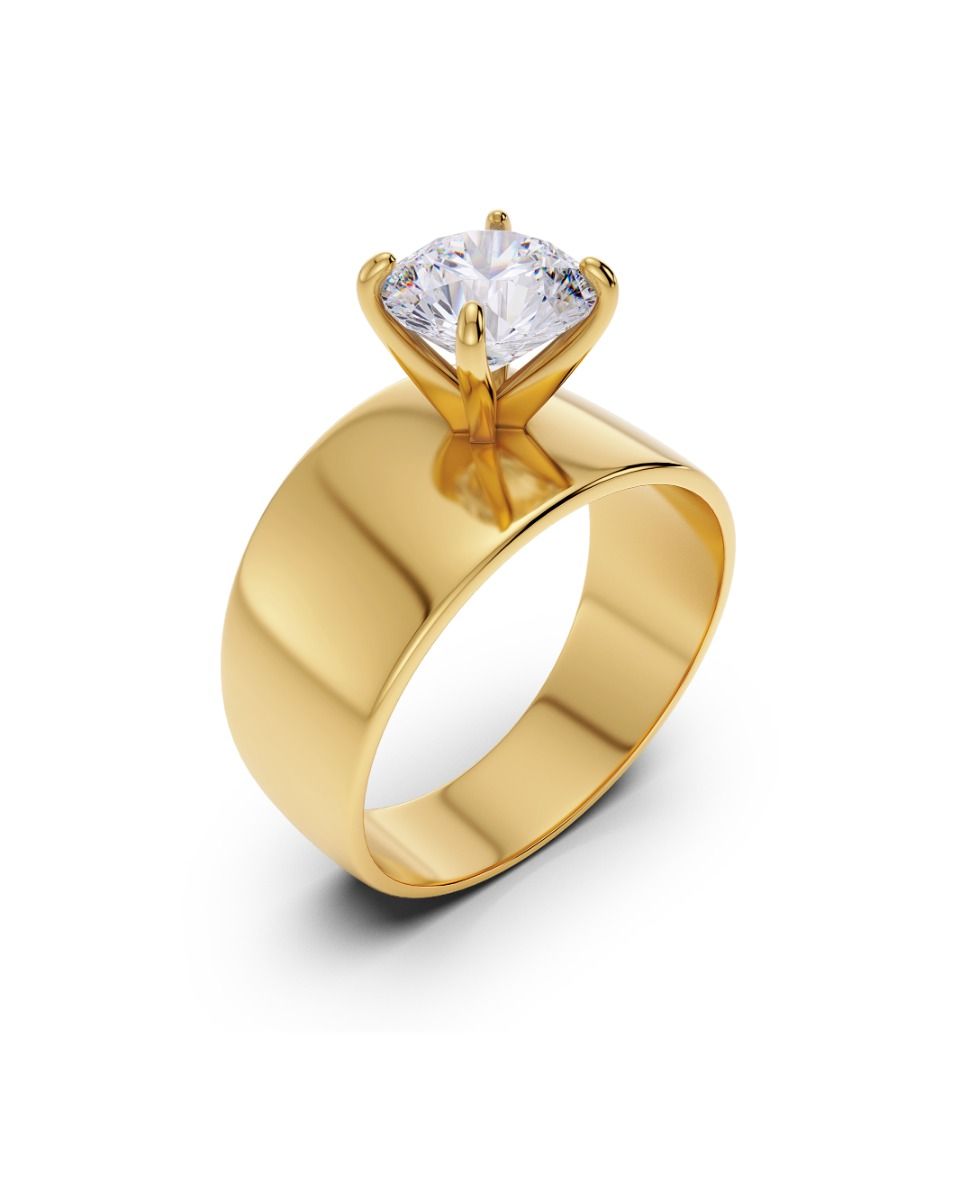 Elegant Gold Solo Ring