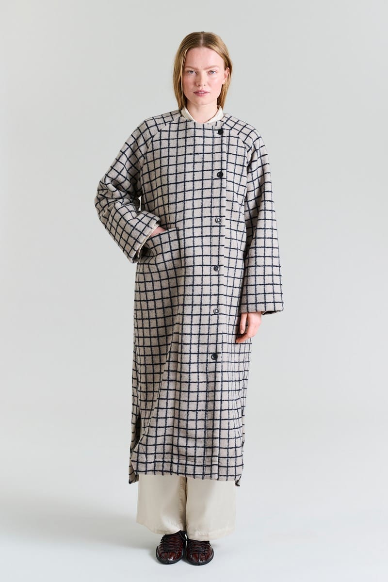 Överdimensionerad ullkappa med stilren design