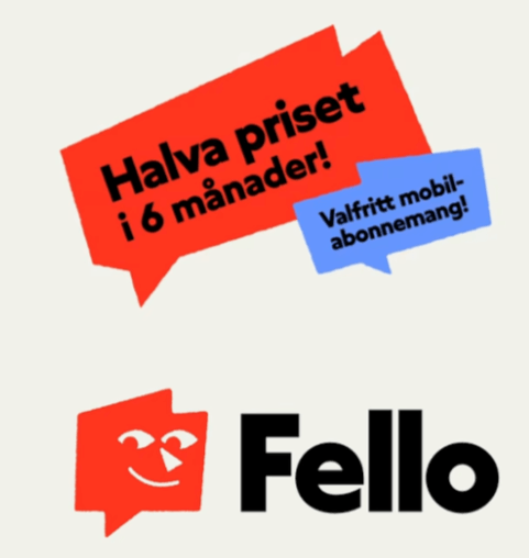 Halva priset på mobilabonnemang hos Fello i 6 månader
