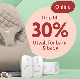 Upp till 30 % på barn & baby online hos Apotek Hjärtat
