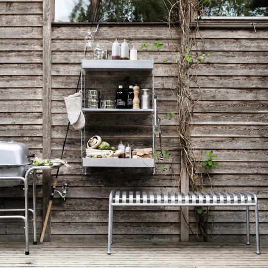 String metallhyllplan 58x30 med låg kant