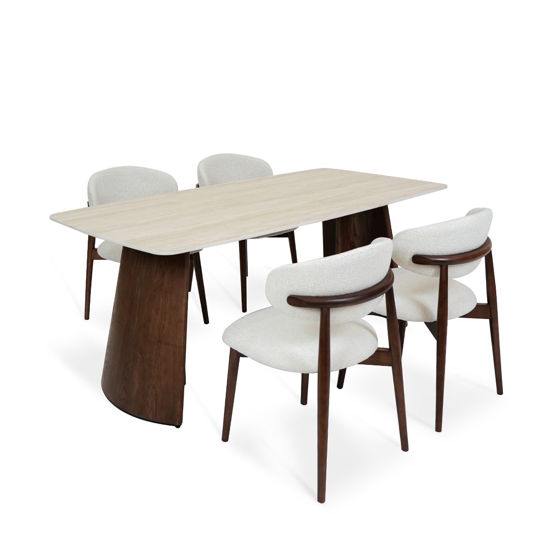 Porto Stol Brun Ek Beige