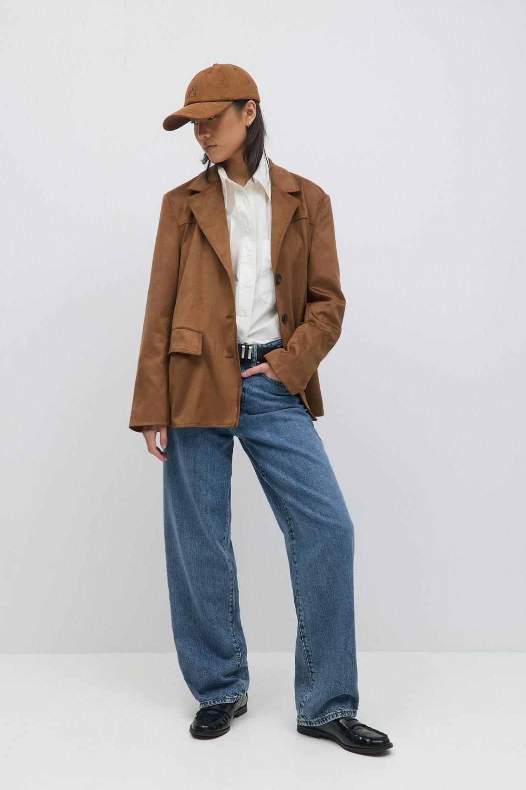 Baggy jeans i blå för dam