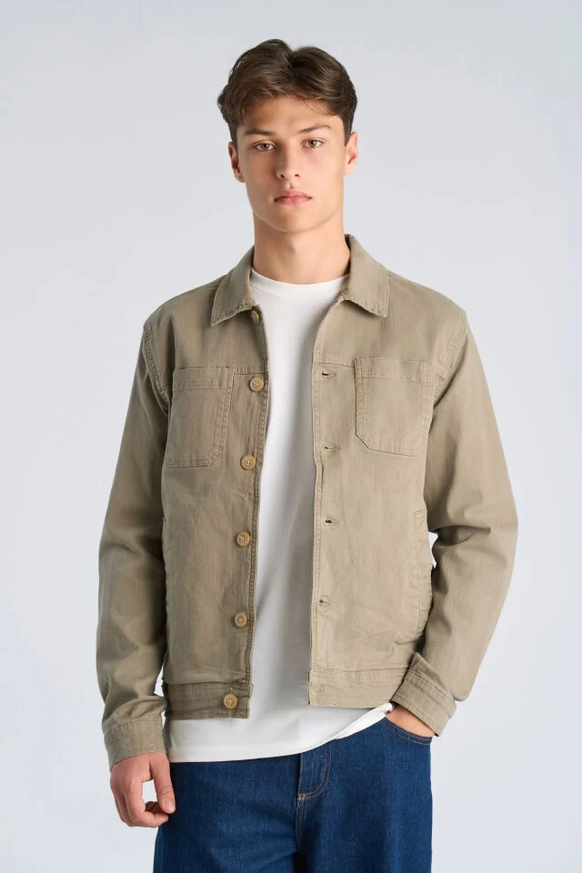 Lindbergh Sandfarvet Overshirt 30-304014