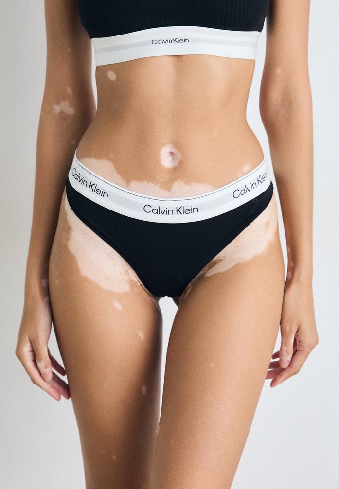Calvin Klein Cotton Modal Thong Black