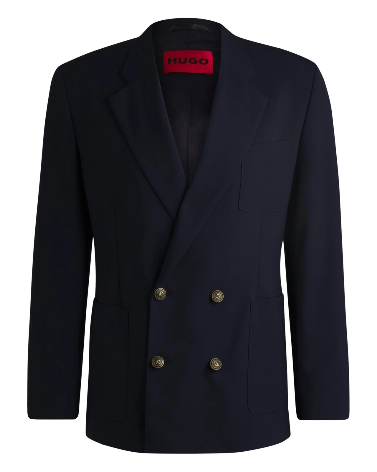 Hugo Dubbelknäppt Blazer Kris Mörkblå