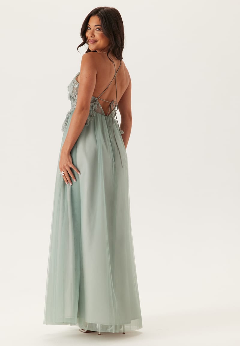 Elegant Floral Tulle Occasion Gown