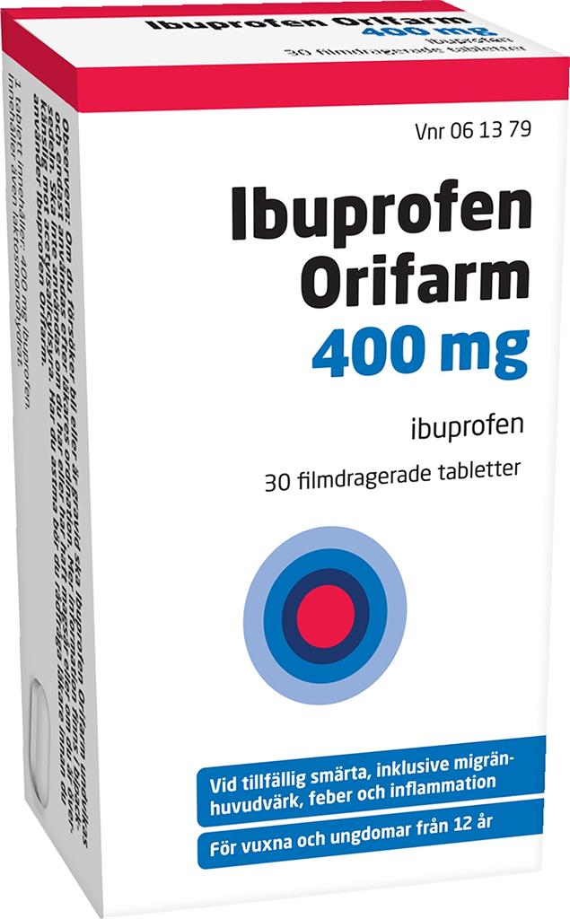 Ibuprofen Orifarm 400 mg 30 tabletter