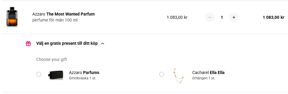 En praktisk gåva till ditt köp: Om du handlar över 770 kr,