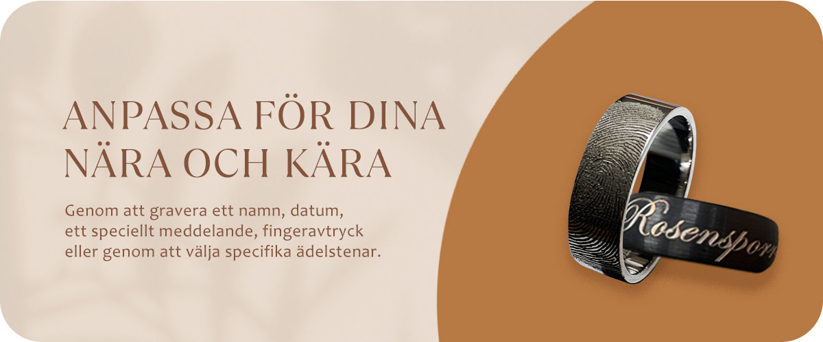 Eleganta förlovnings- och vigselringar. Smycken.