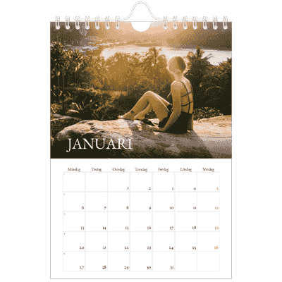 Enkel serif-teckensnitt | Fotokalender A5-portrait