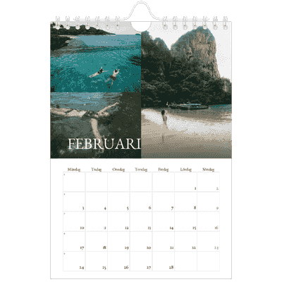 Enkel serif-teckensnitt | Fotokalender A5-portrait