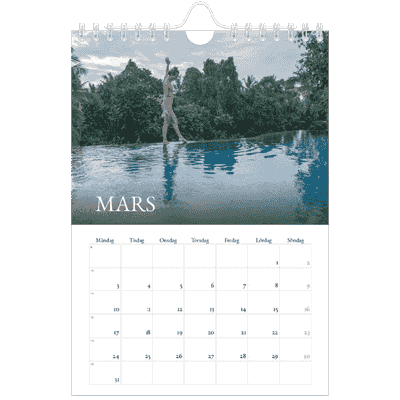 Enkel serif-teckensnitt | Fotokalender A5-portrait